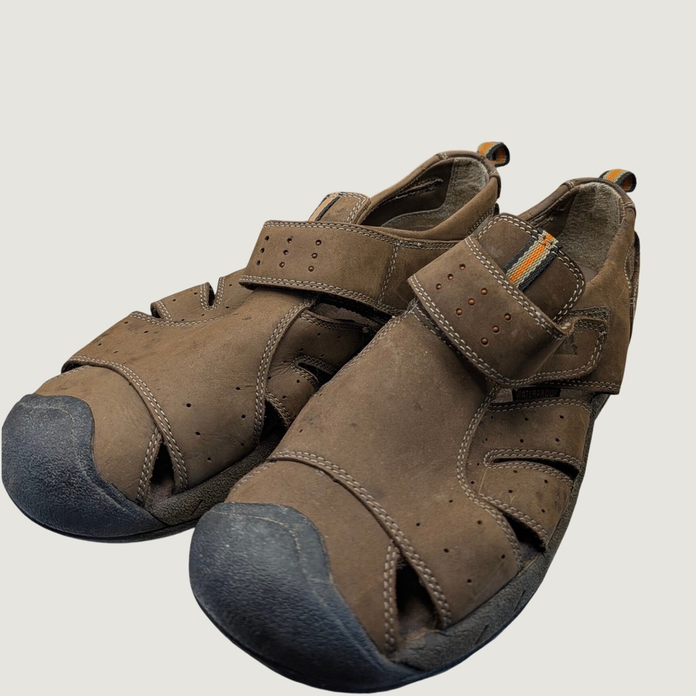 Everest Mens Brown Waterproof Hiking Sandals Closed‎ Toe Fisherman Size 10M